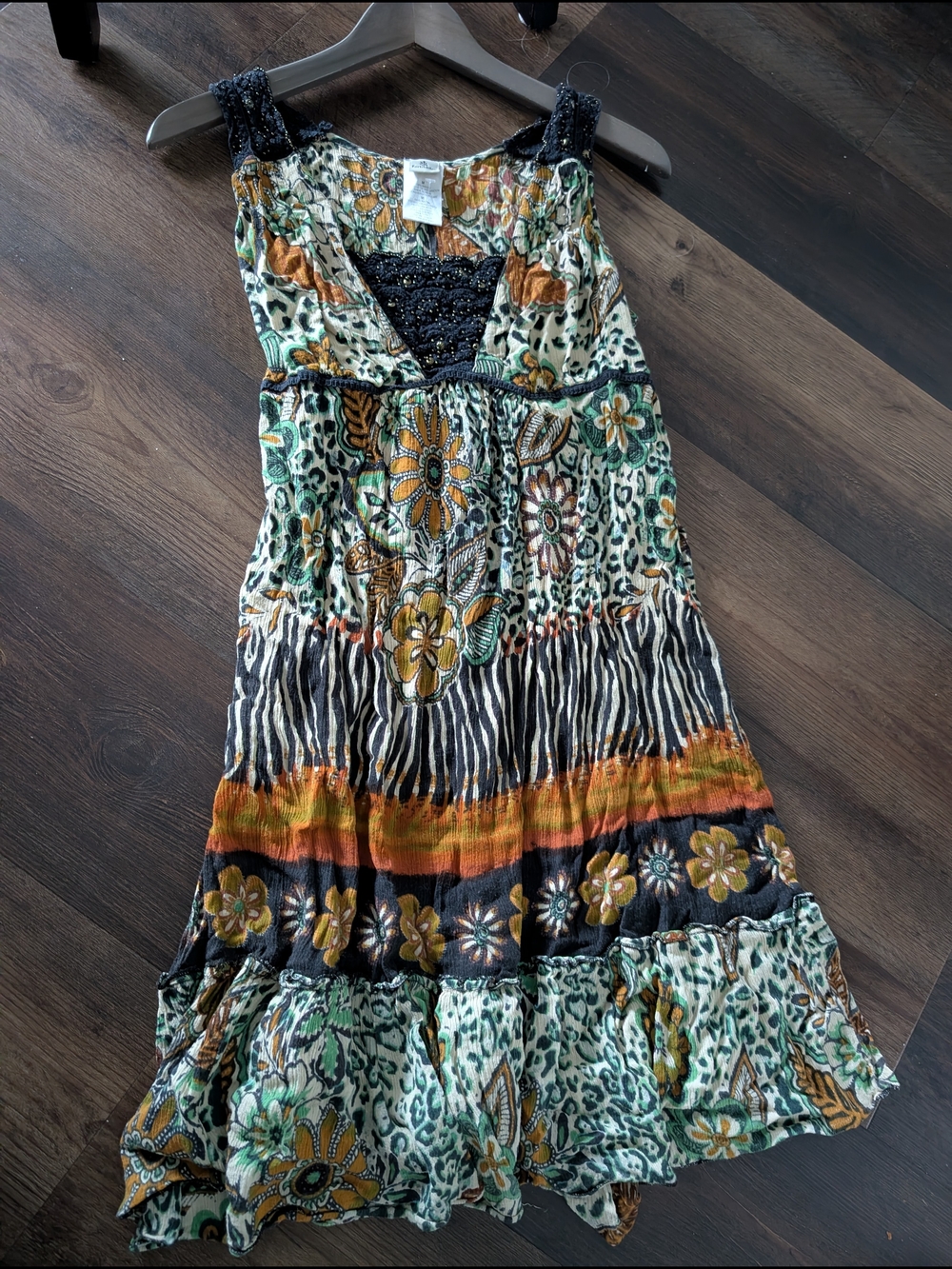 Pretty Bohemian Beaded Dress Forbidden Medium